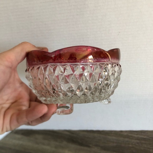 Vtg Indiana Glass Kings Crown Candy Bowl - Picture 3 of 12